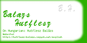 balazs hutflesz business card