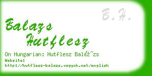 balazs hutflesz business card